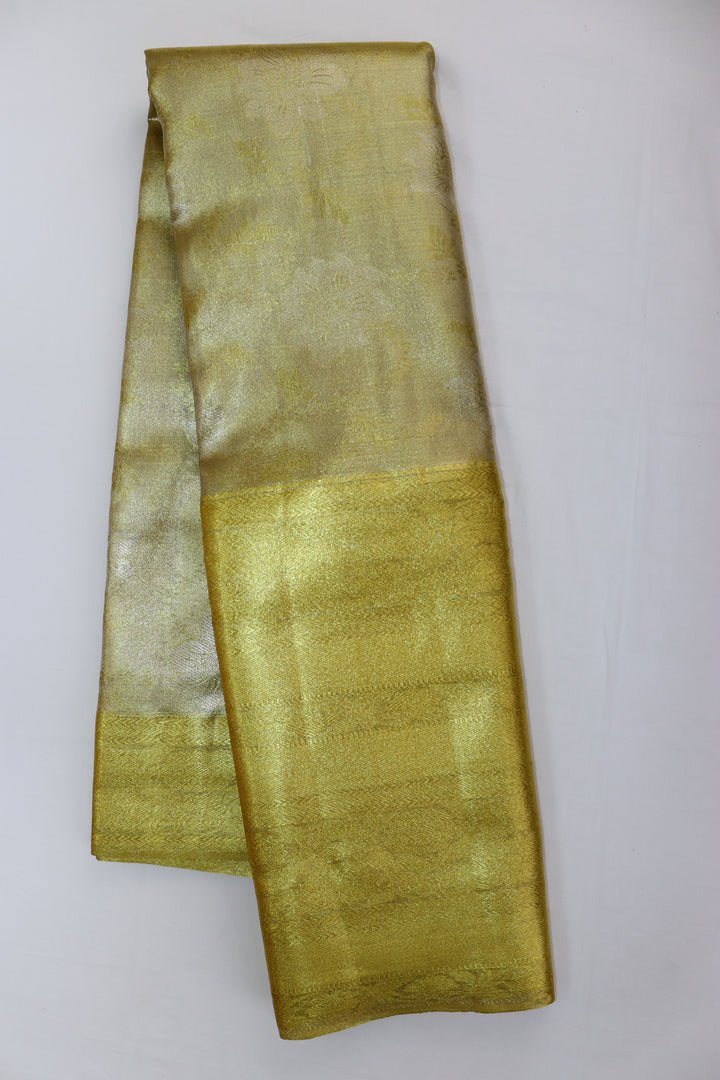 Radiant Lemon Yellow Kanjipuram Saree