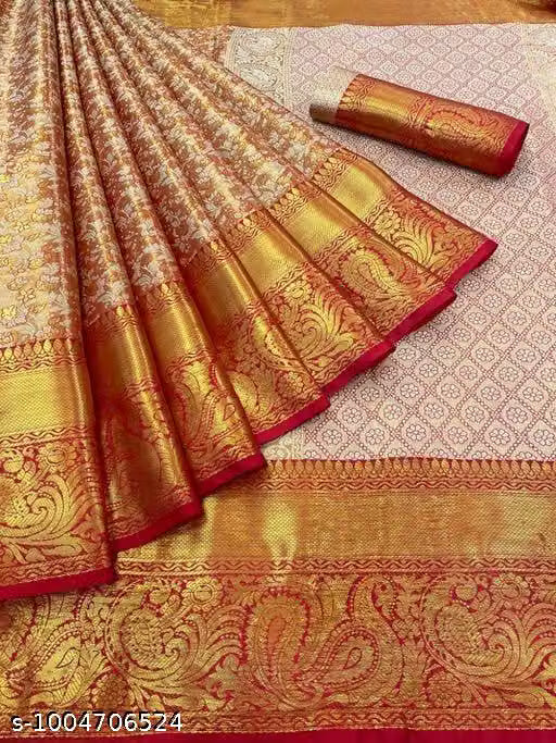 Orange Kanchipuram Saree