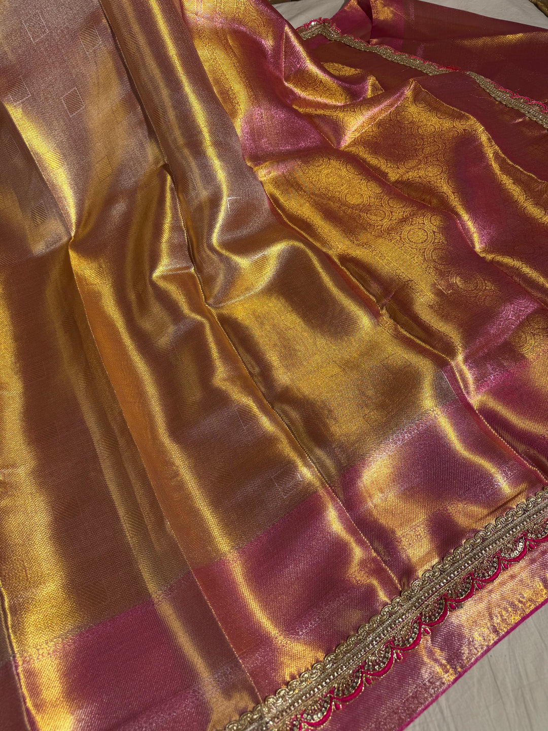 Jyothika Mam Inspired Premium Kanjivaram Tissue Silk Saree