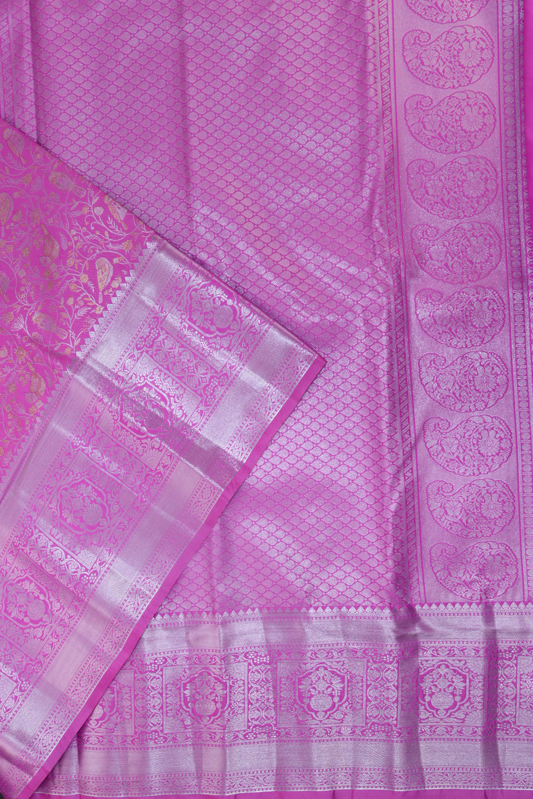 Exotic Pink Kanjipuram Saree