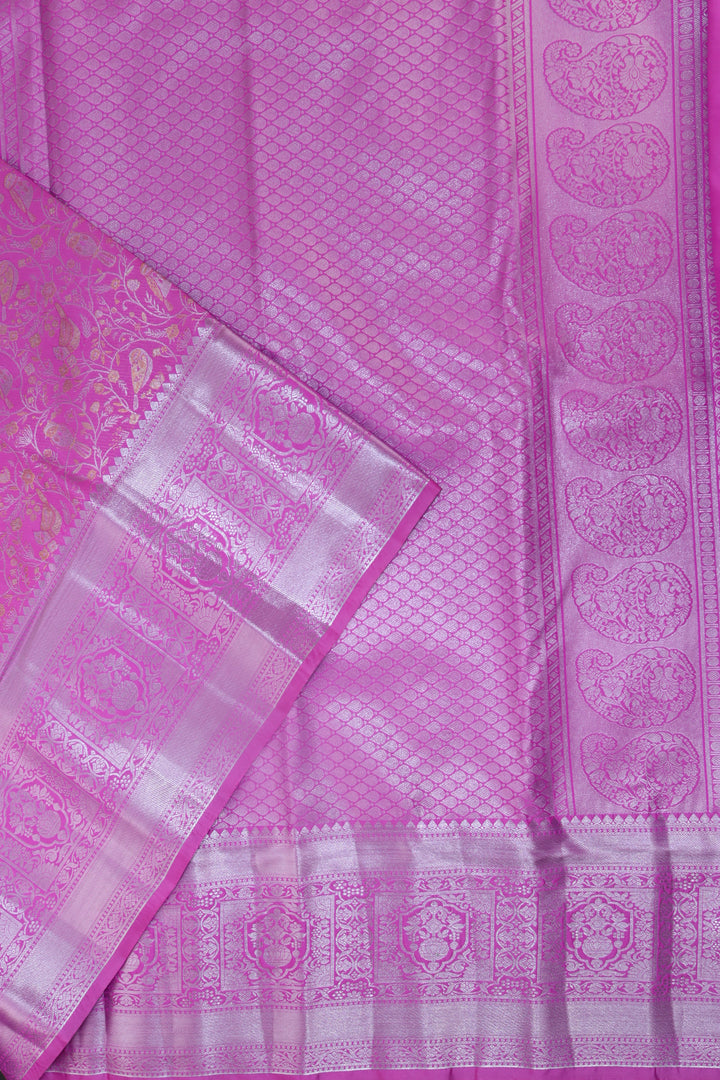 Exotic Pink Kanjipuram Saree