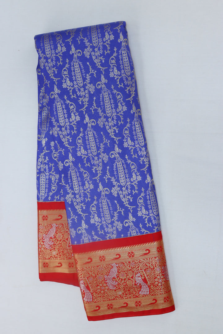 Traditional Blue Kanjipuram Saree