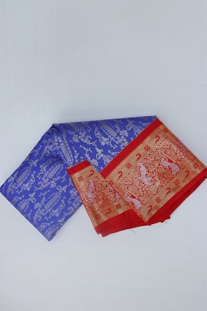 Traditional Blue Kanjipuram Saree