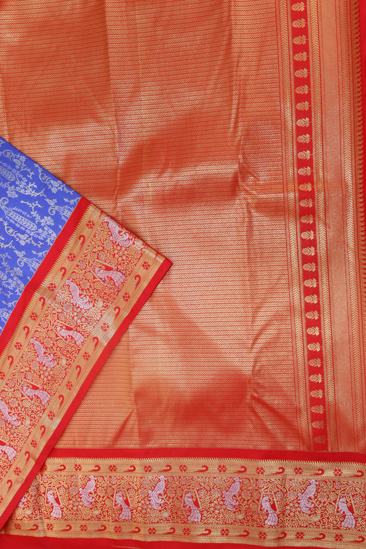 Traditional Blue Kanjipuram Saree