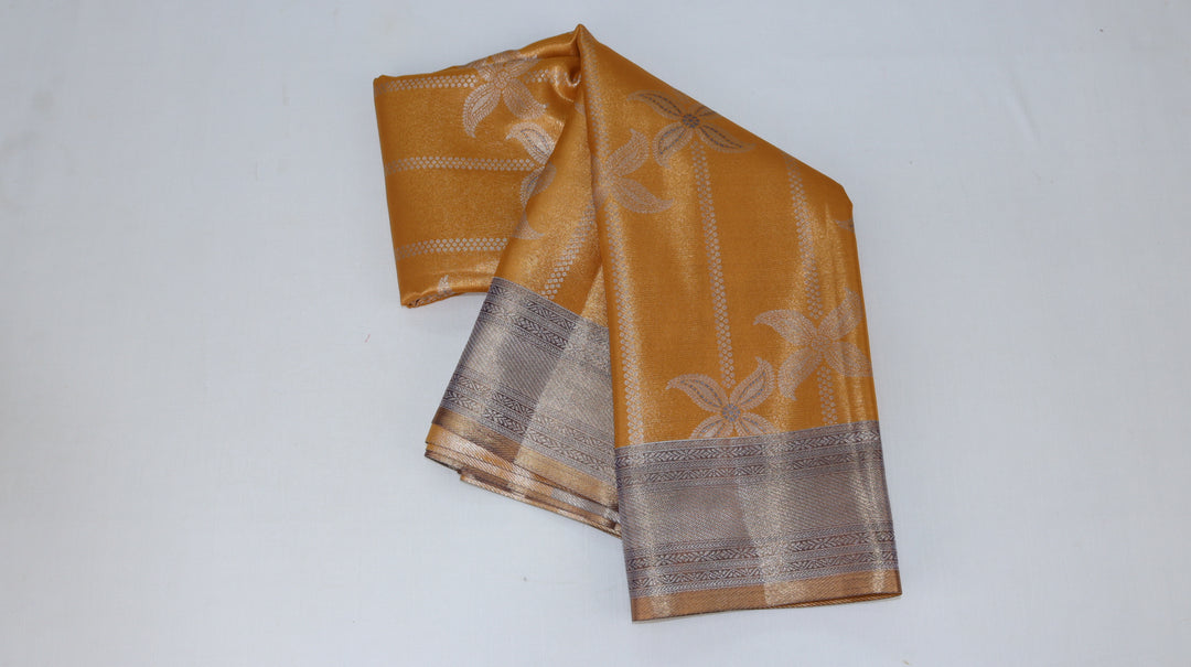 Amazing Pastel Mustard Kanjipuram Saree