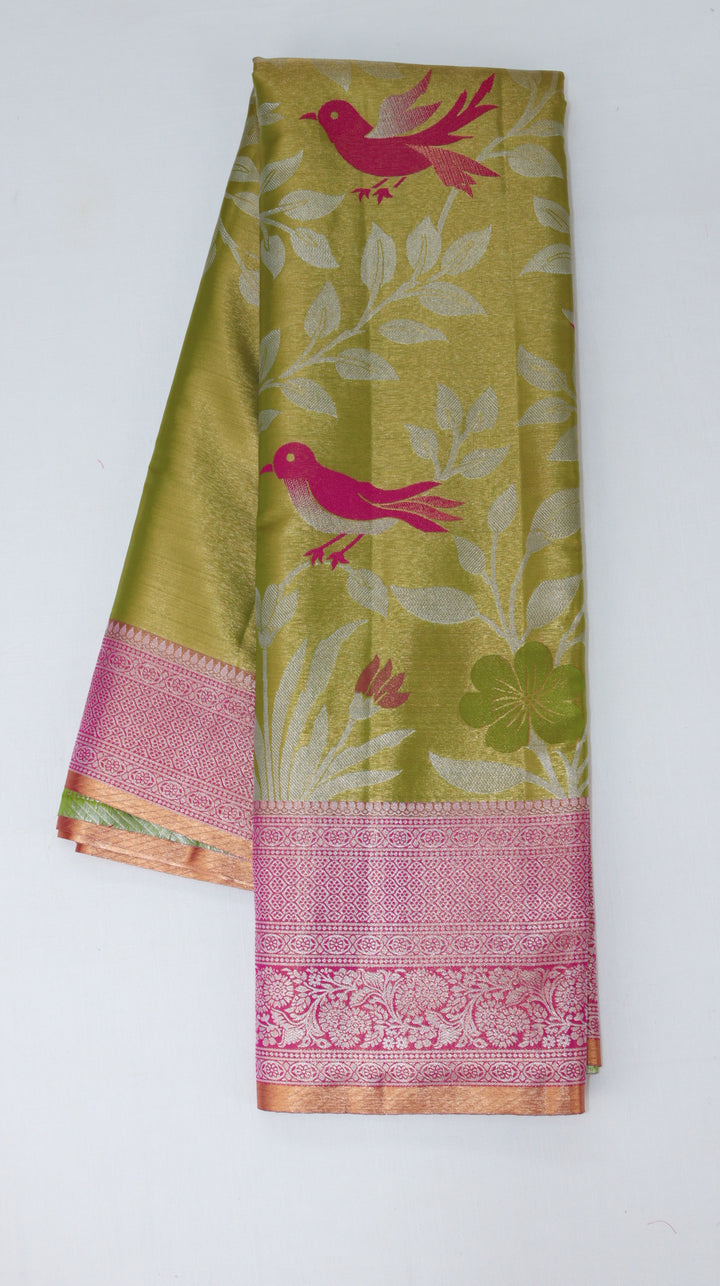 Trendy Pastel Green Kanjipuram Saree