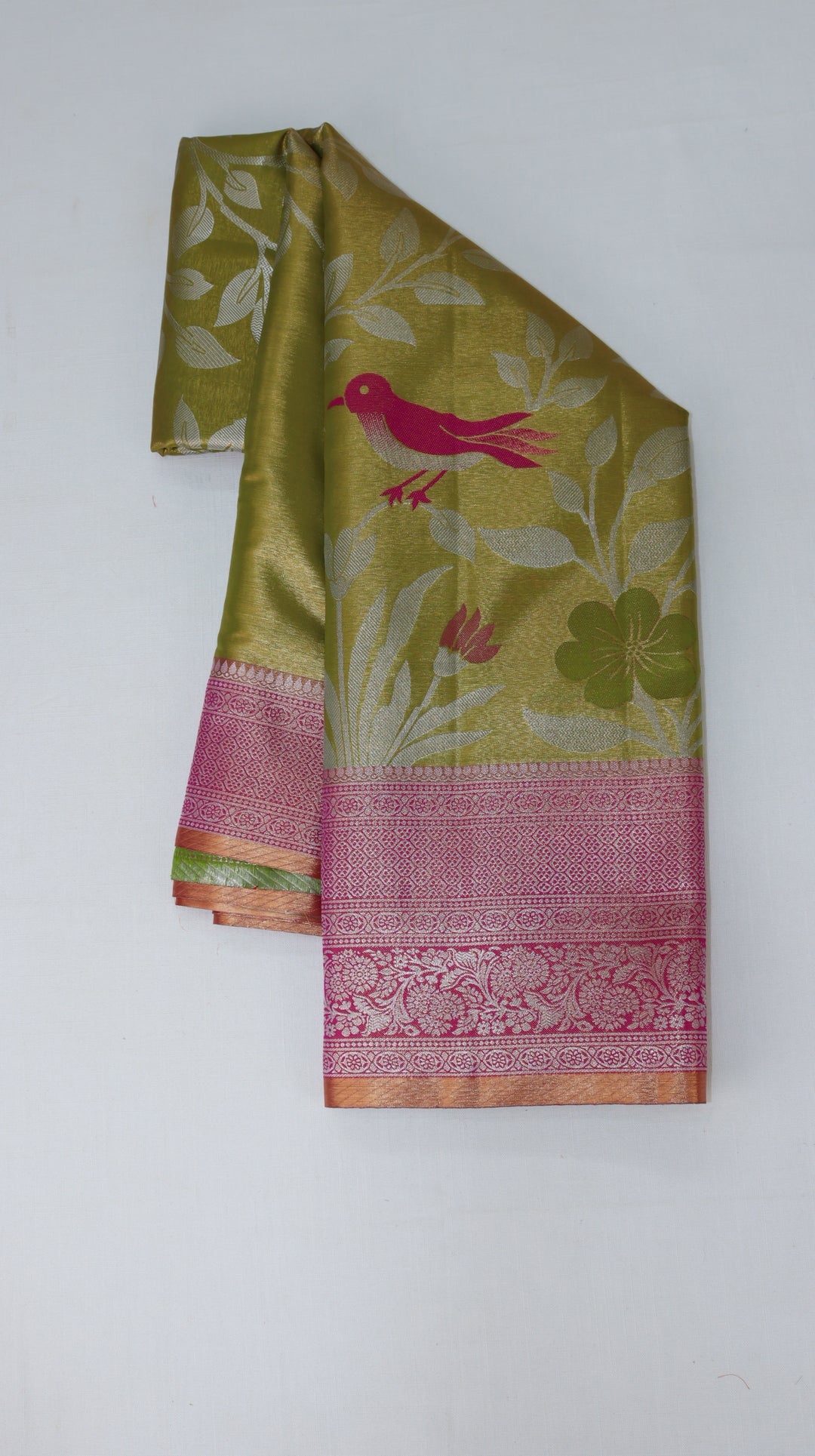 Trendy Pastel Green Kanjipuram Saree