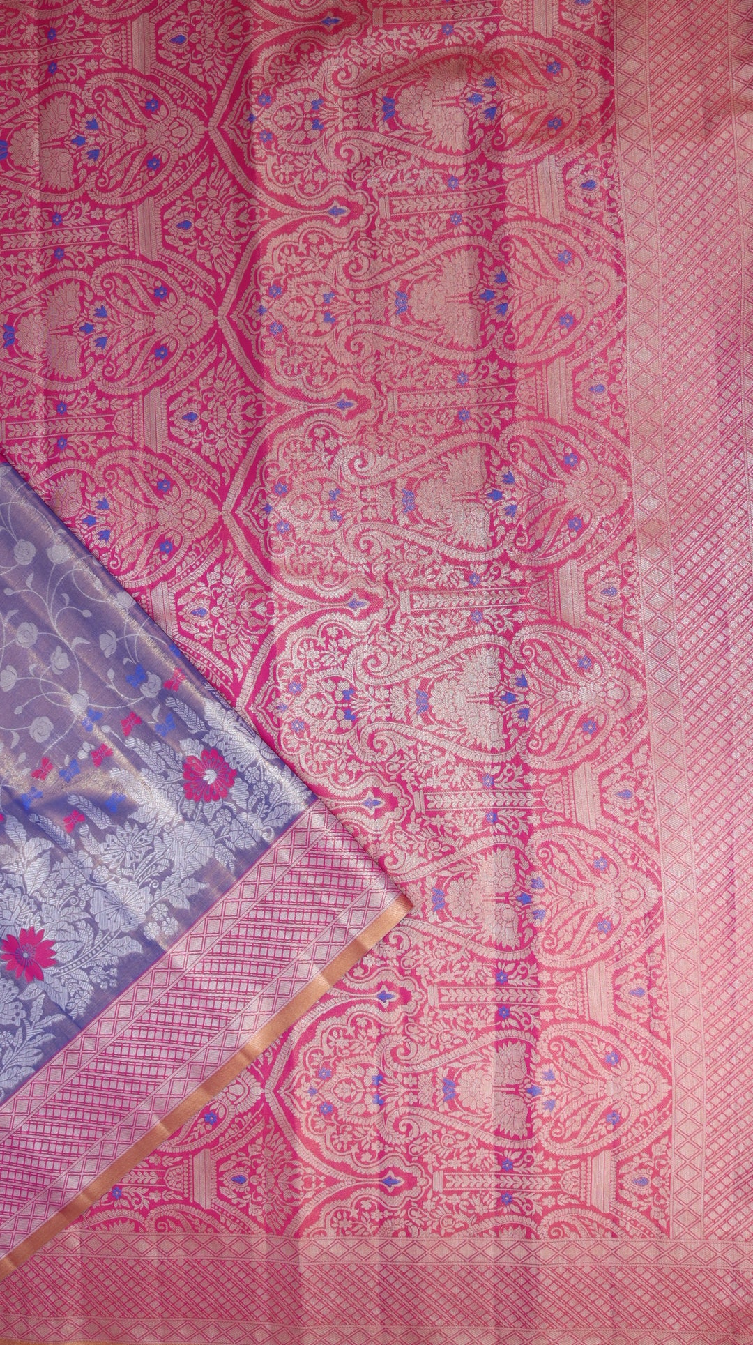 Trendy Purple Kanjipuram Saree