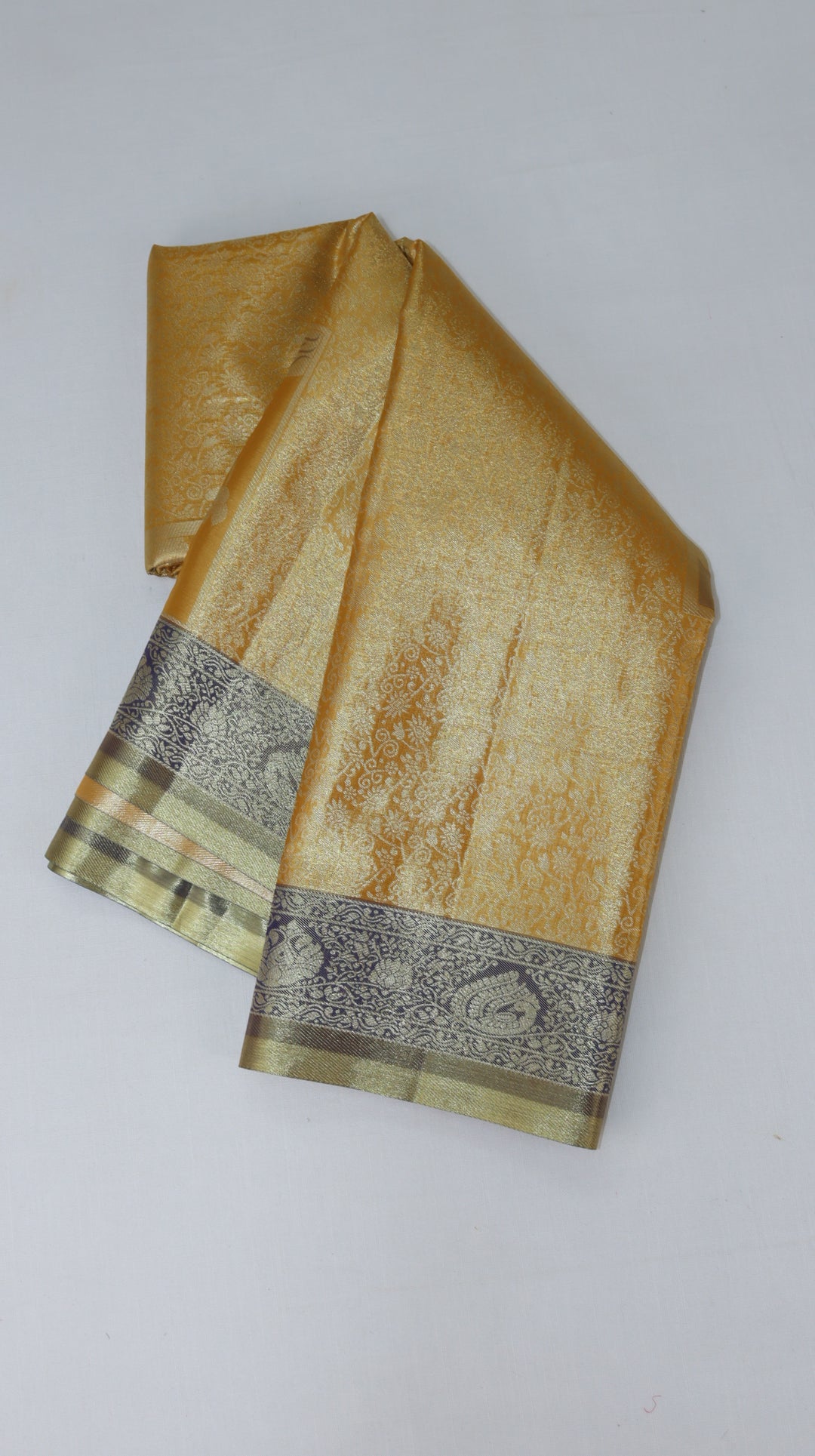 Trendy Gold Kanjipuram Saree