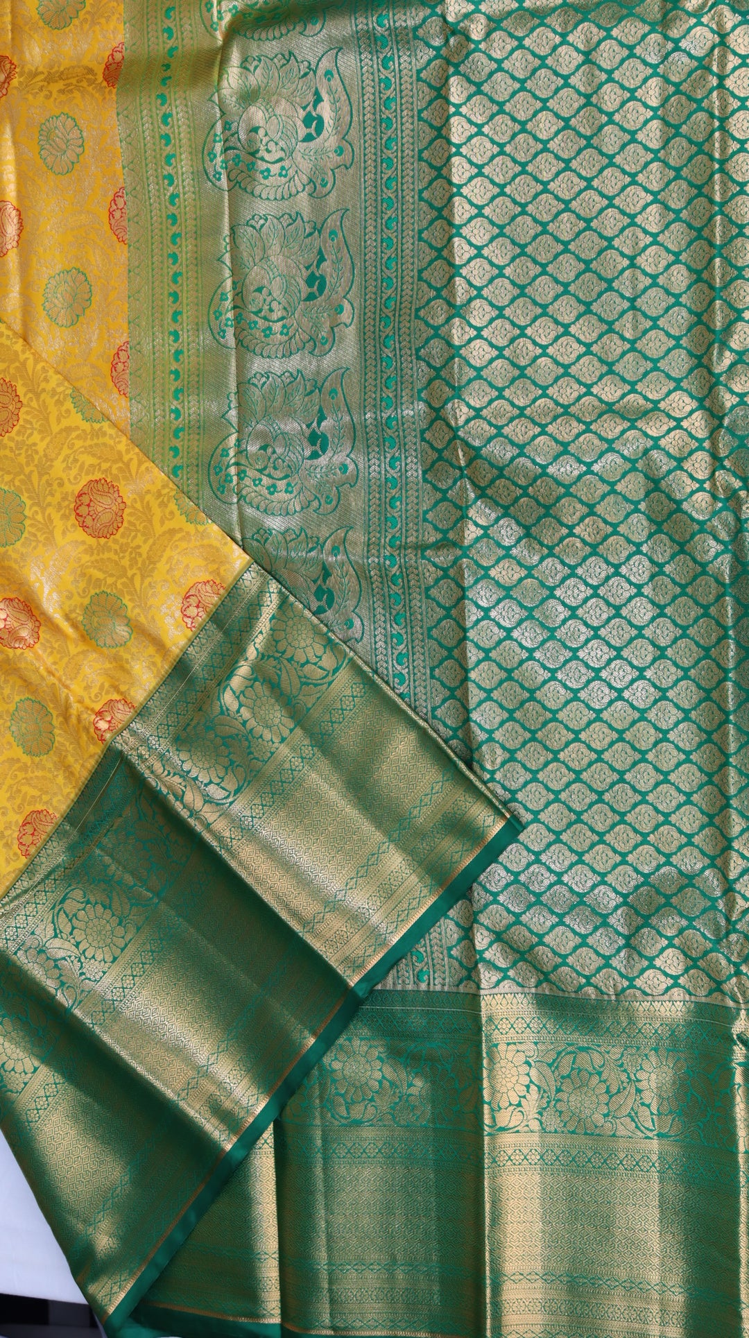 Trendy Yellow Kanjipuram Saree