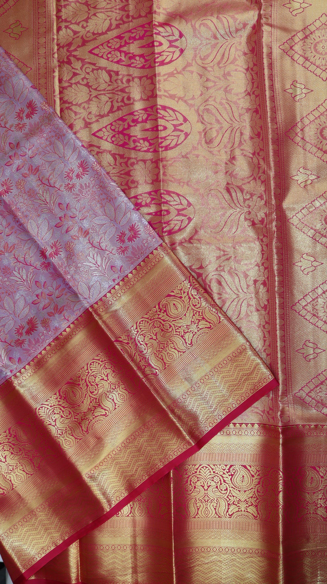 Trendy Light Lavender Kanjivaram Silk Saree