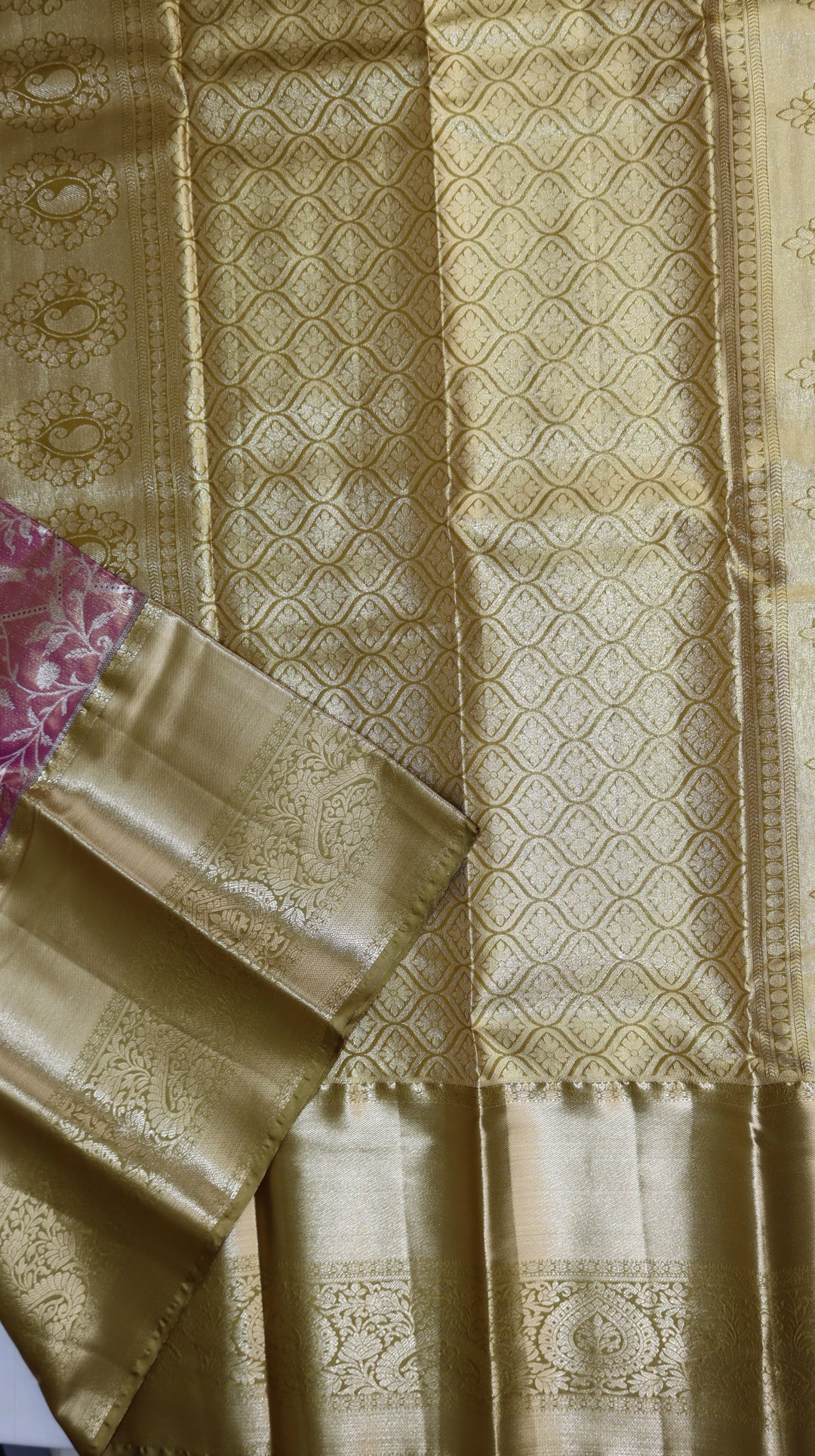 Onion Red Kanjivaram Silk Saree