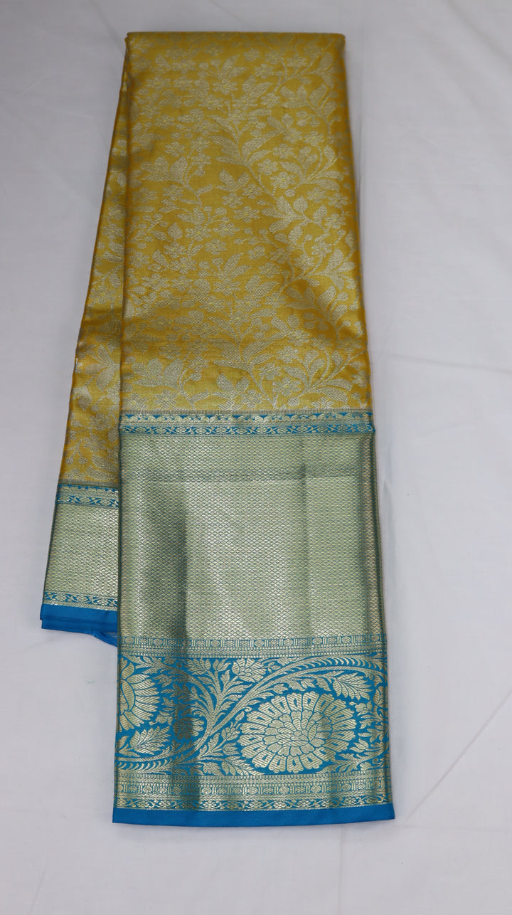 Trendy gold Kanjivaram Silk Saree