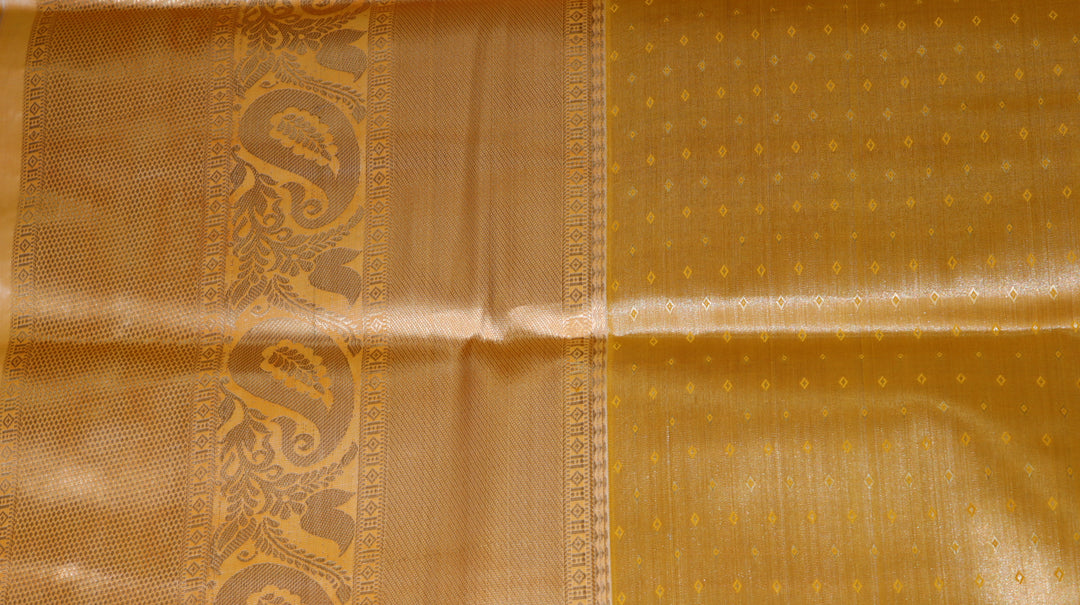 Trendy Pastel Yellow Kanjivaram Silk Saree