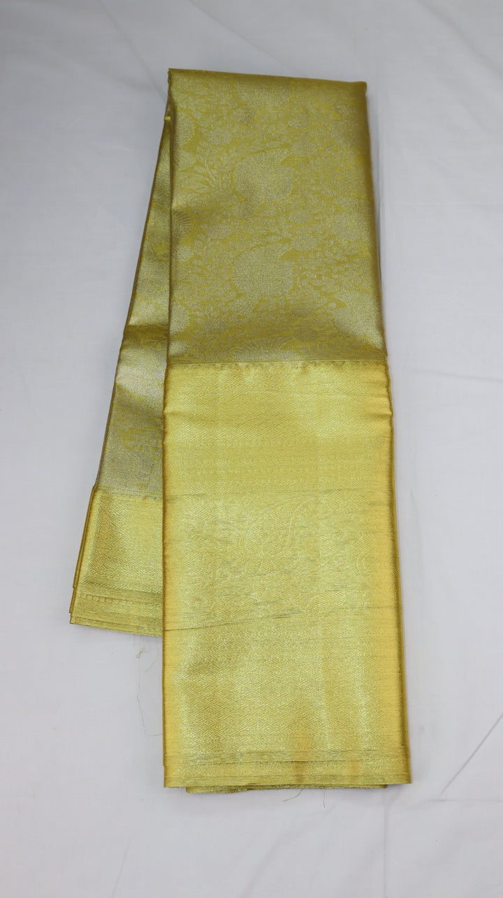 Stunning Golden Tissue Kanjipuram Saree
