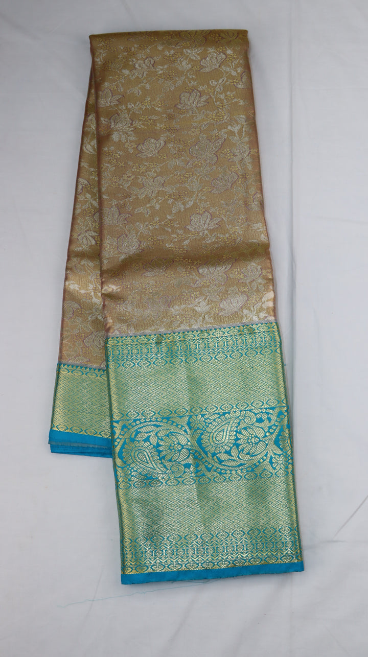 Copper gold Kanjivaram Silk Saree