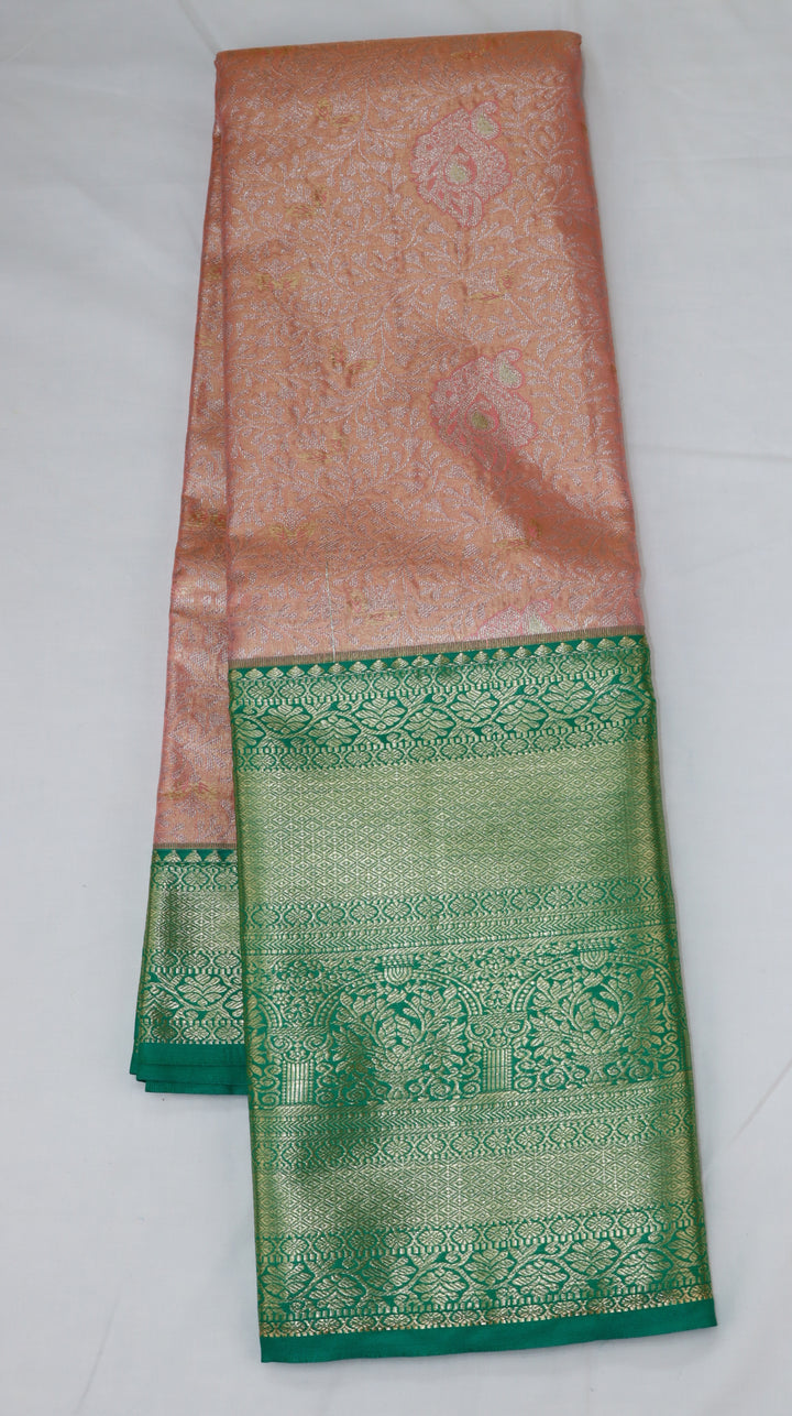 Trendy Onion Pink Kanjivaram Silk Saree