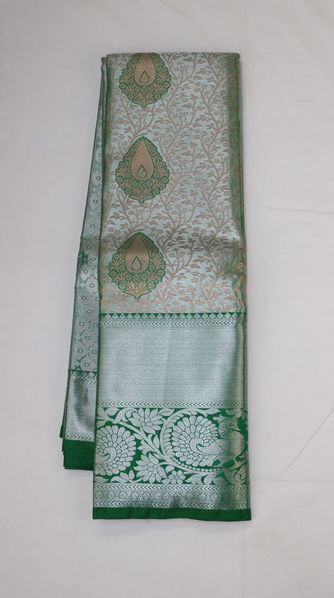 Pastel Green Kanjivaram Silk Saree