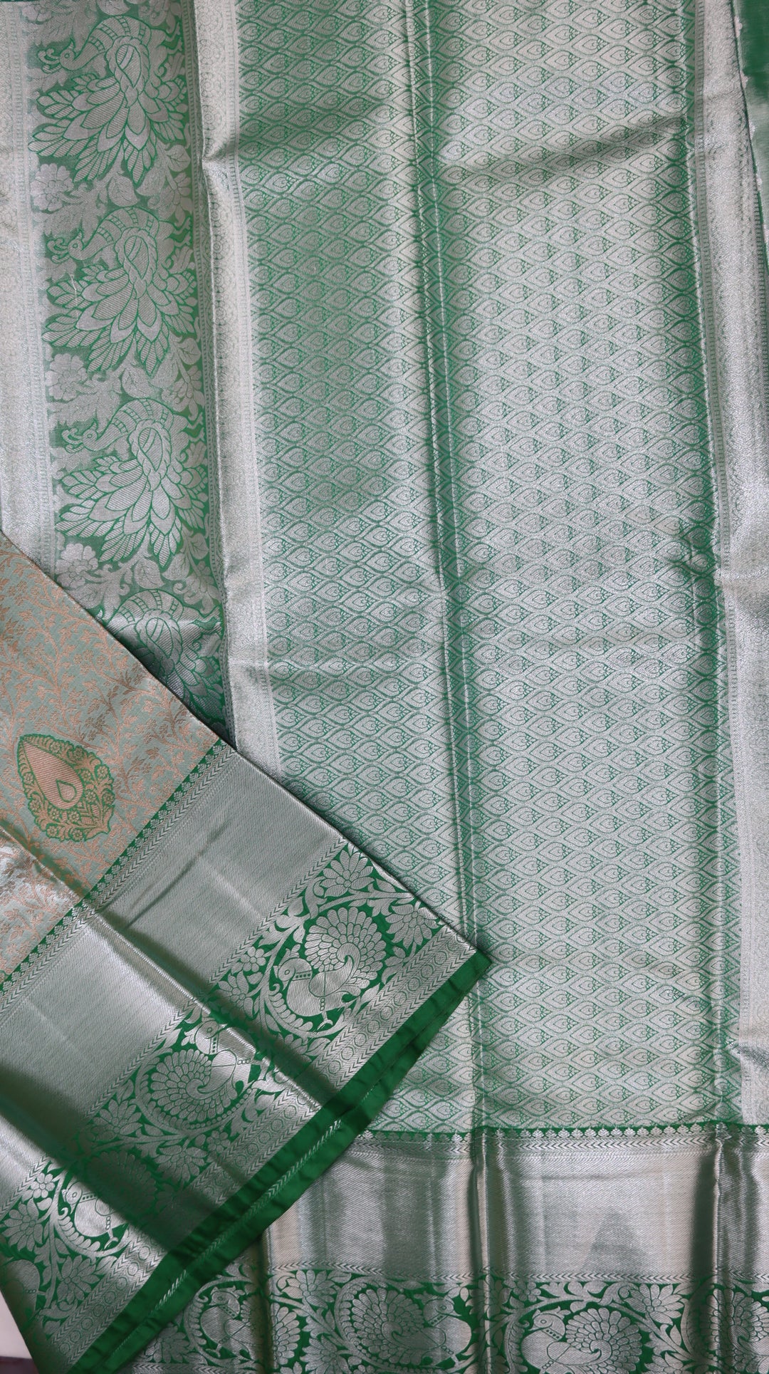 Pastel Green Kanjivaram Silk Saree