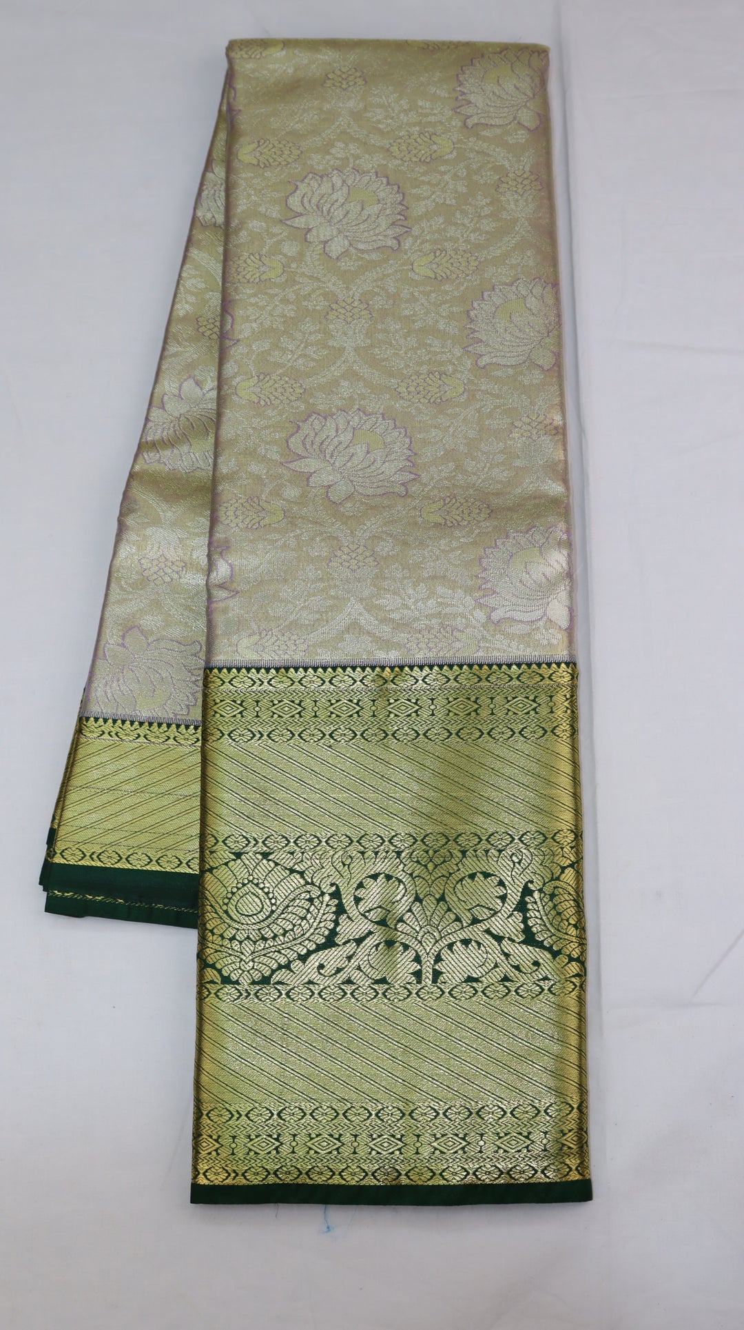 Misty Pastel green Kanjivaram Silk Saree
