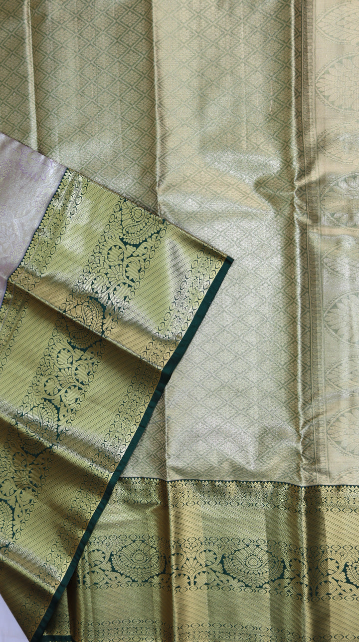 Misty Pastel green Kanjivaram Silk Saree