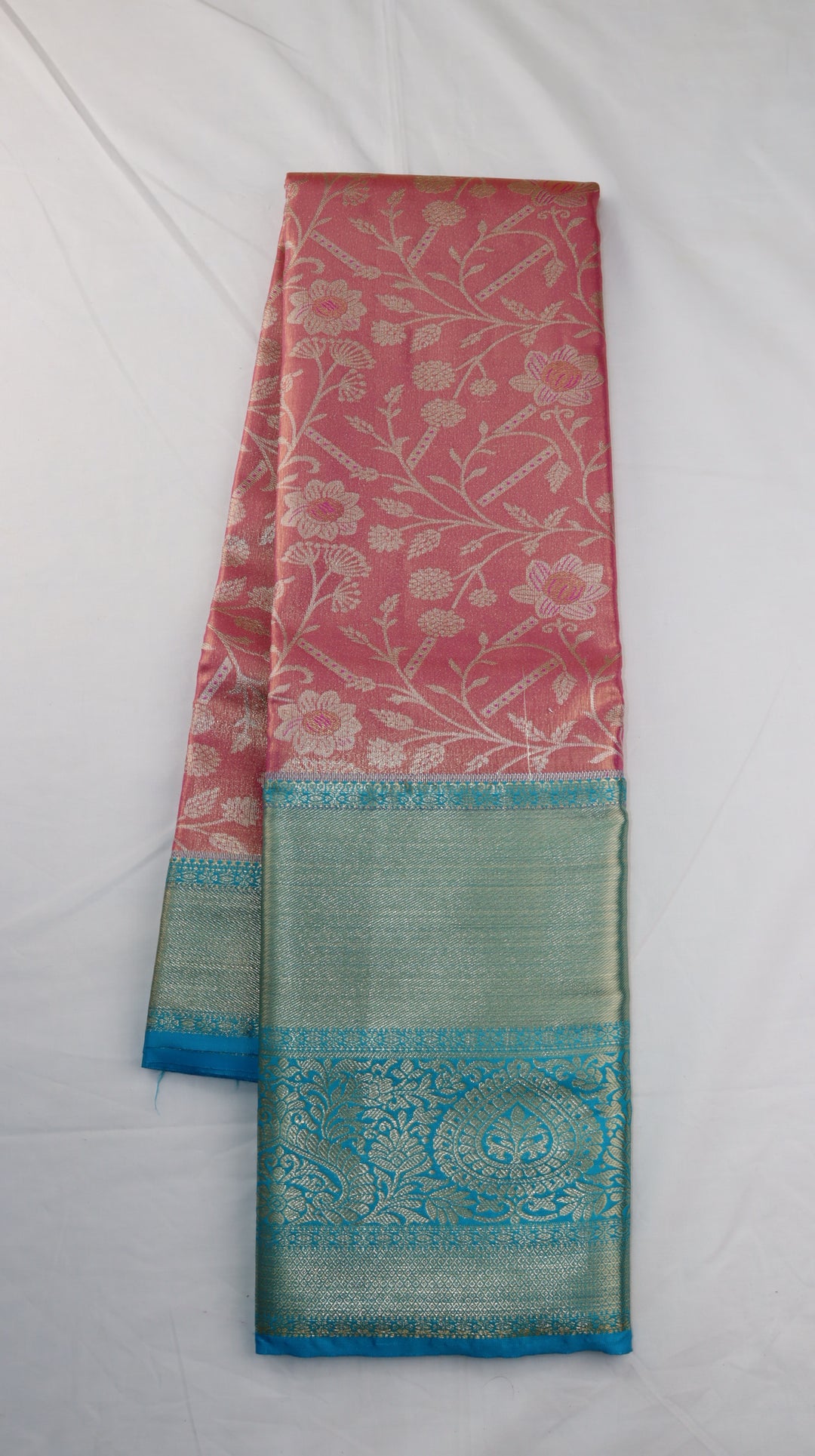 Trendy Onion Pink Kanjivaram Silk Saree