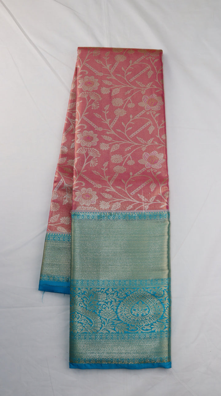 Trendy Onion Pink Kanjivaram Silk Saree