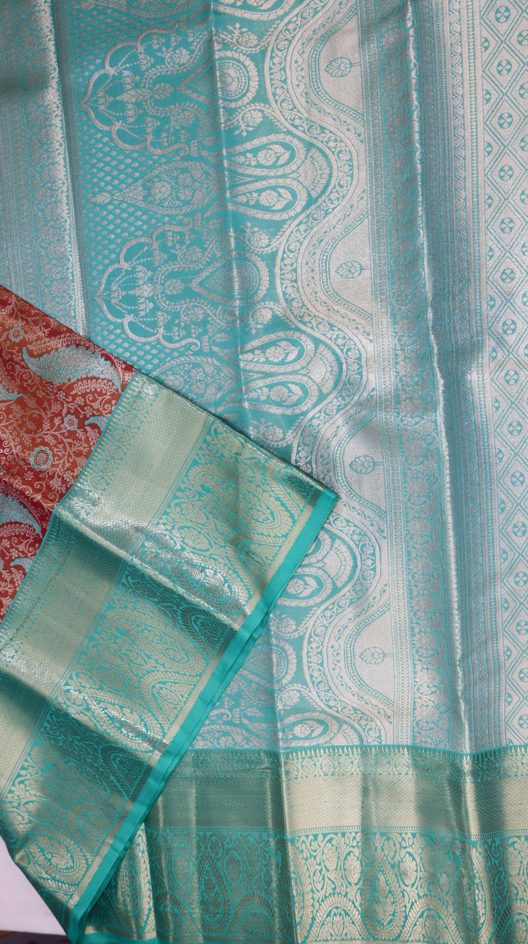 Pastal Orange Kanjivaram Silk Saree