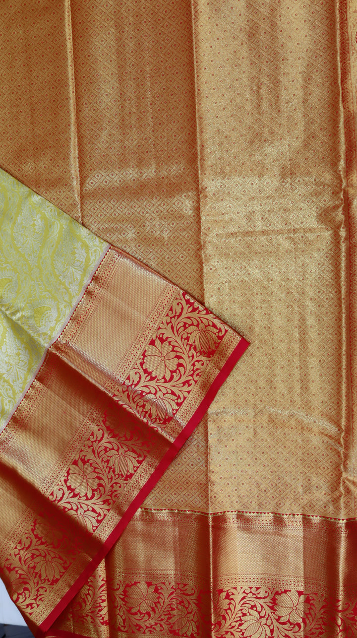 Mighty Yellow Kanjivaram Silk Saree