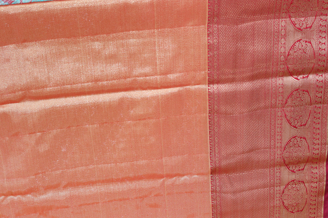 Trendy Sea Green Kanjipuram Saree