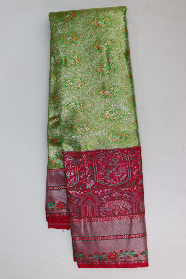 Mesmerizing Green Kanjipuram Saree