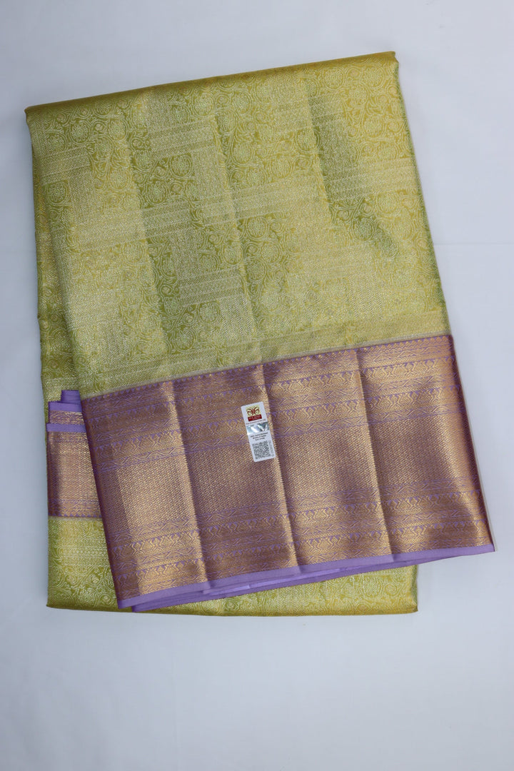Traditional Green Pure Kanchipuram Silk saree From Weavers and Best on Online