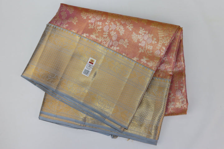 Classic Pink Pure Kanchipuram Silk saree From Weavers and Best on Online