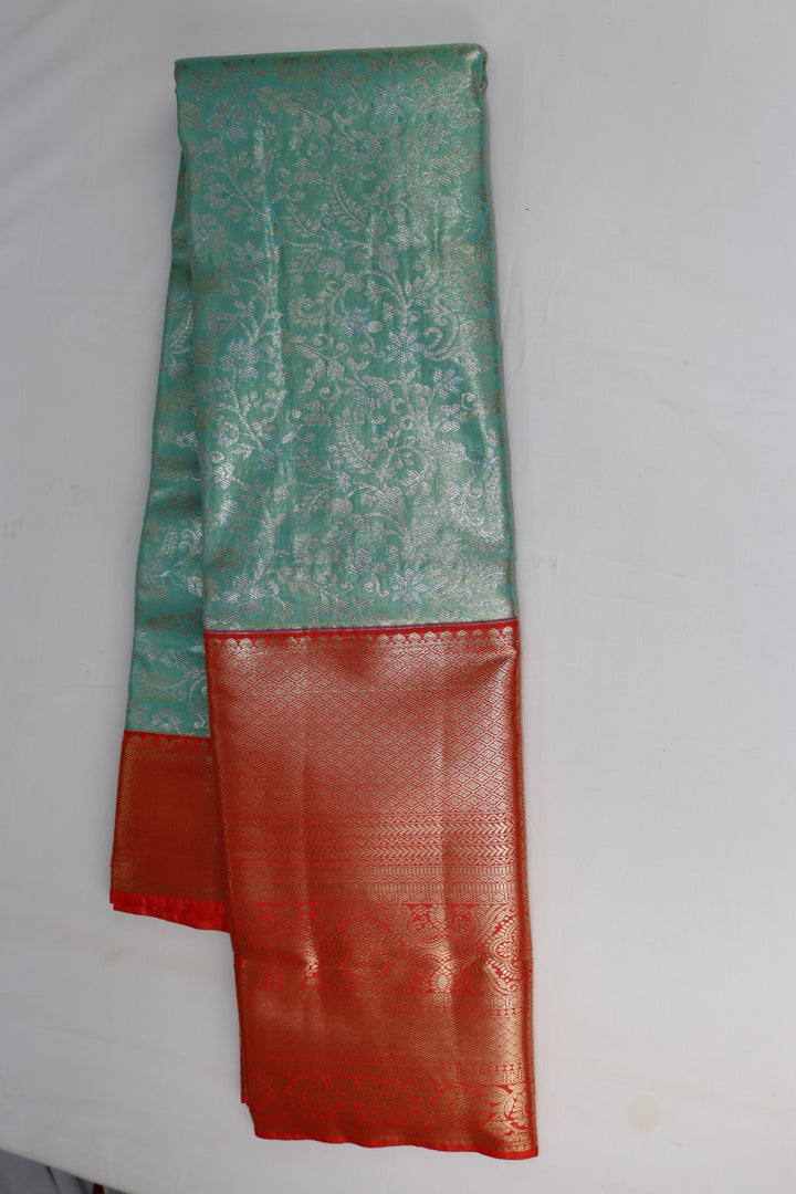 Amazing Pastel Blue  Kanjipuram Saree