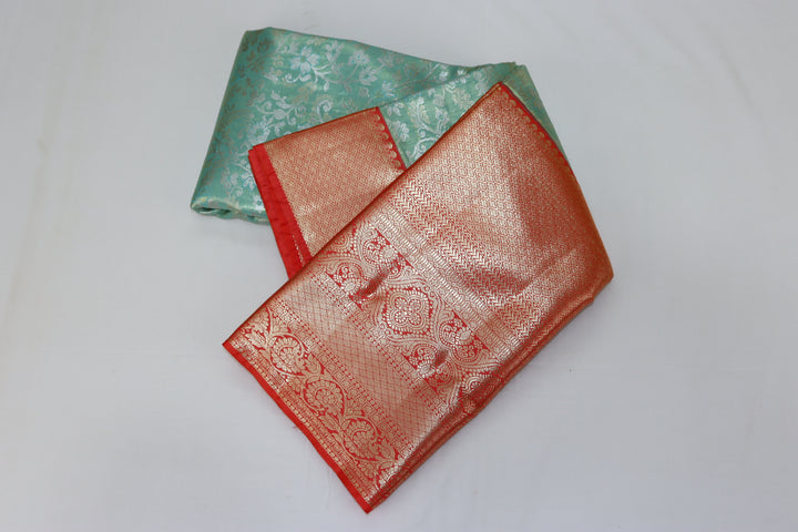 Amazing Pastel Blue  Kanjipuram Saree