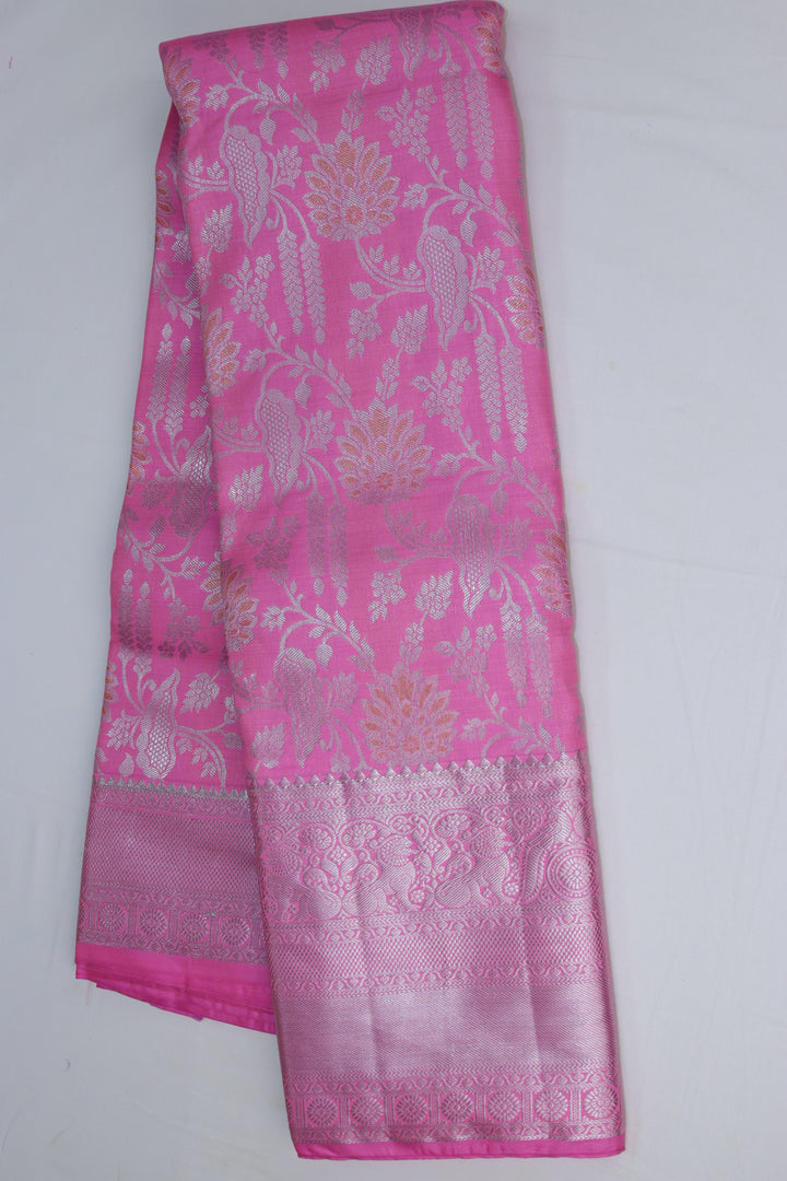 Amazing Baby Pink  Kanjipuram Saree