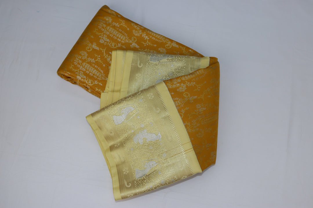 Traditional Yellow  Kanjipuram Saree