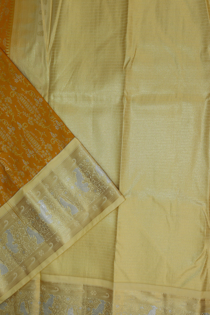 Traditional Yellow  Kanjipuram Saree