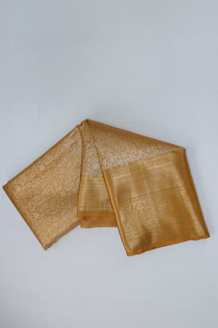 Amazing Pastel Yellow  Kanjipuram Saree