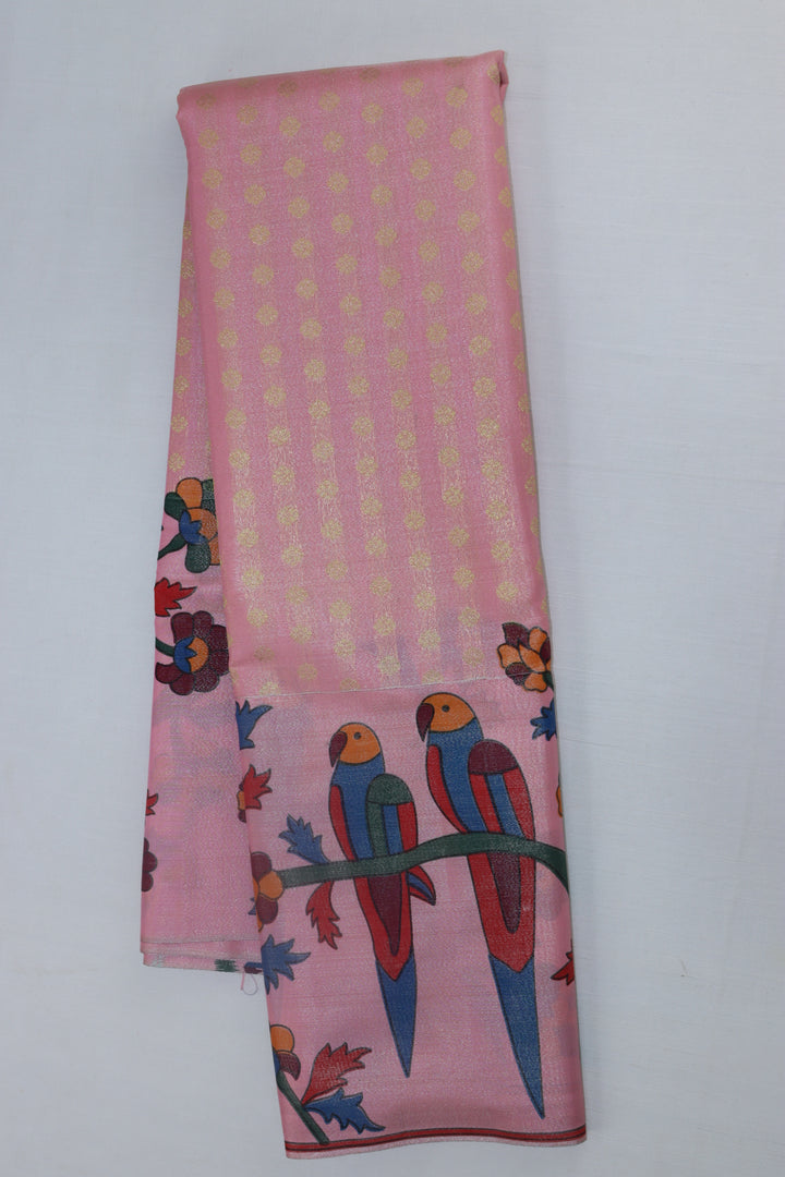 Exotic Baby Pink Kanjipuram Saree