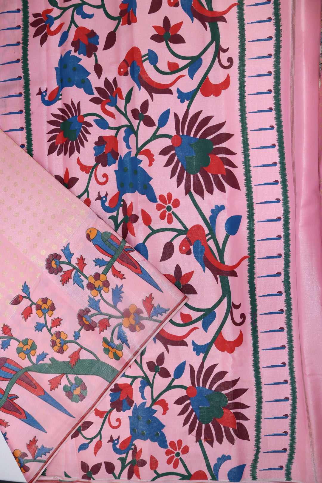 Exotic Baby Pink Kanjipuram Saree
