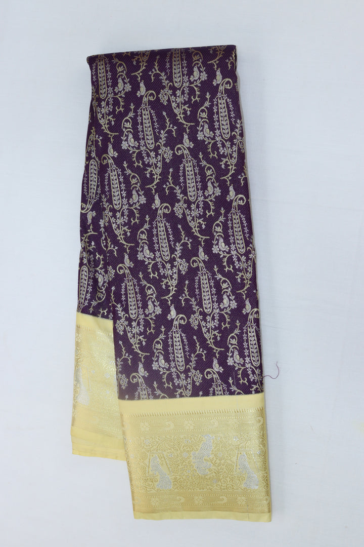 Classic Grape Kanjipuram Saree
