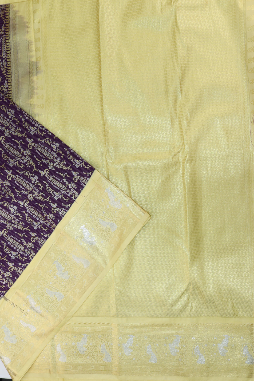 Classic Grape Kanjipuram Saree