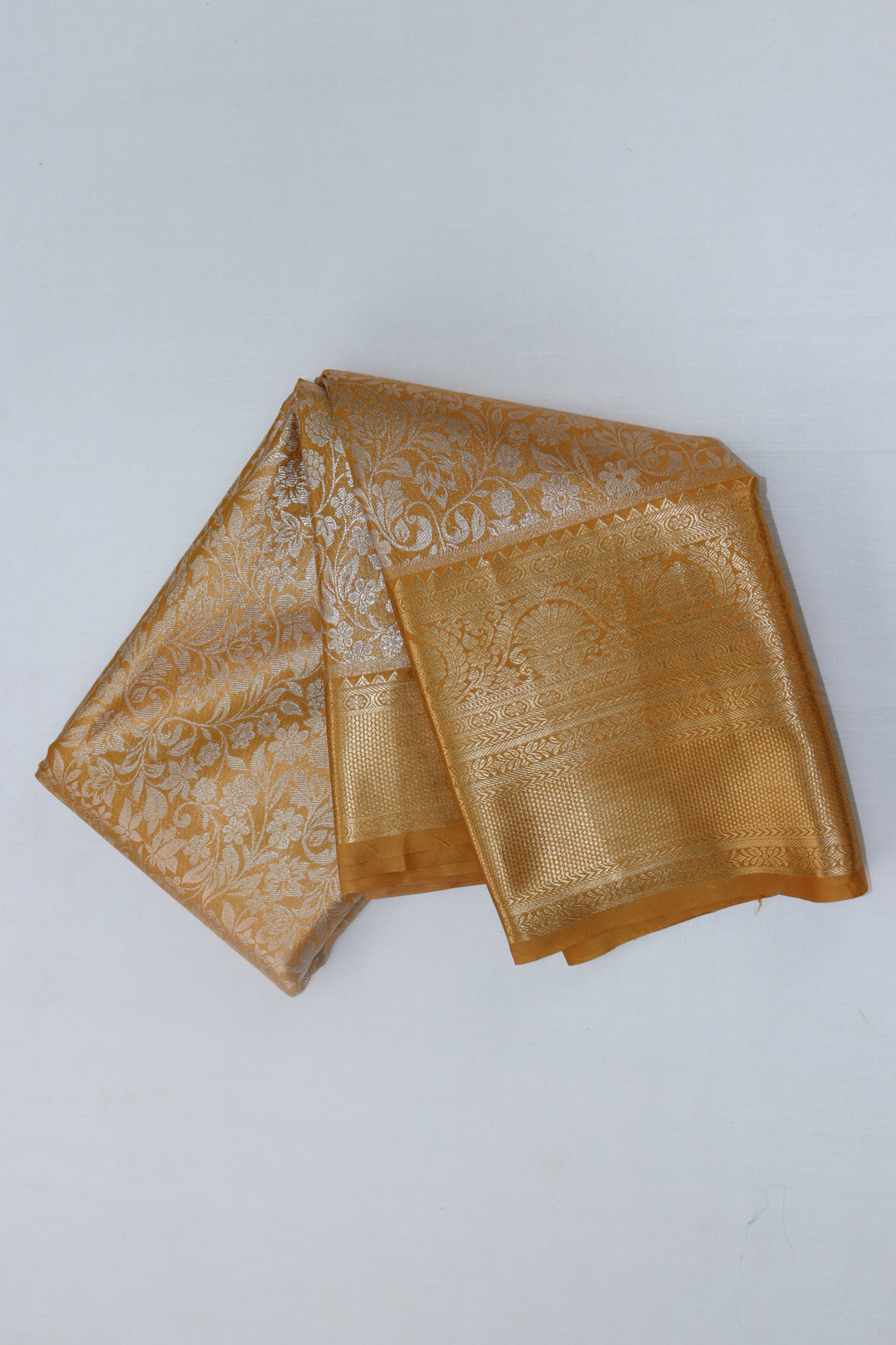 Traditional Pastel Yellow  Kanjipuram Saree