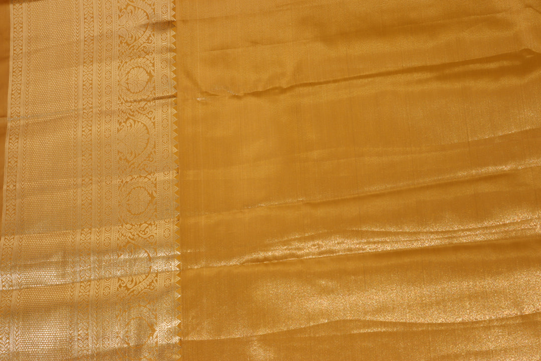 Traditional Pastel Yellow  Kanjipuram Saree