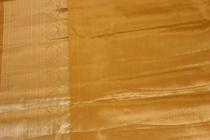 Traditional Pastel Yellow  Kanjipuram Saree