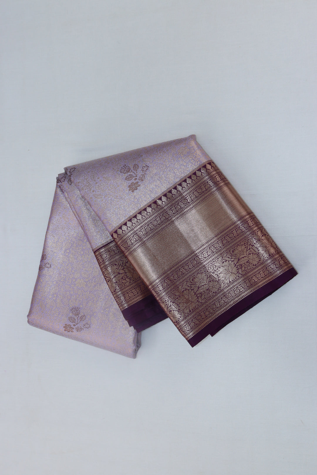 Traditional Pastel Lvender  Kanjipuram Saree