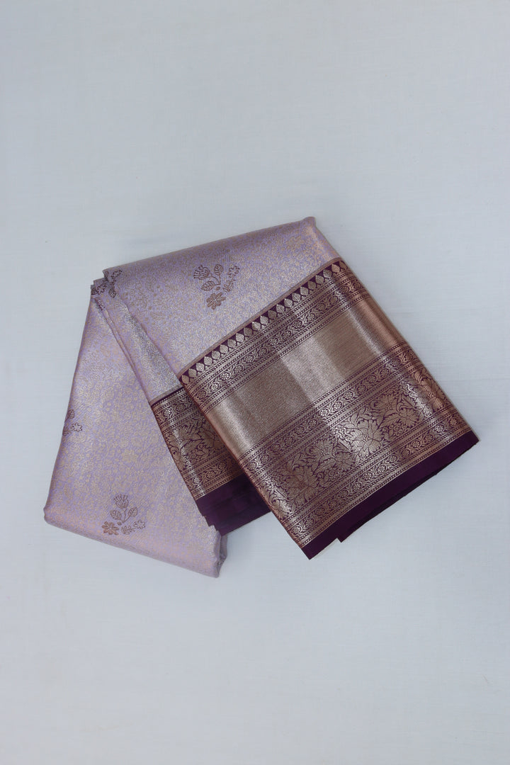 Traditional Pastel Lvender  Kanjipuram Saree