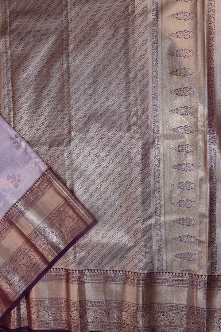 Traditional Pastel Lvender  Kanjipuram Saree