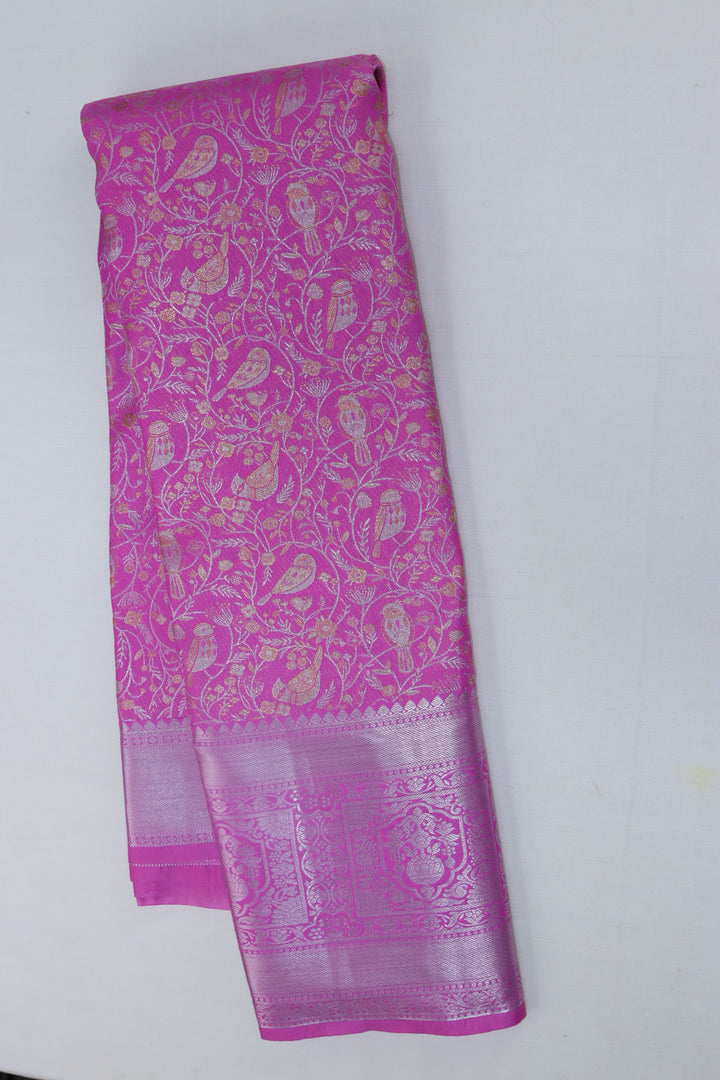 Exotic Pink Kanjipuram Saree